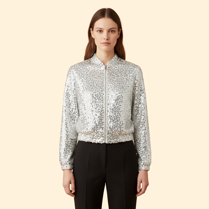 Women’s Glittering Bomber Jacket
