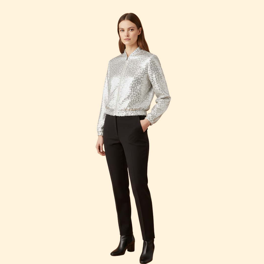 Women’s Glittering Bomber Jacket