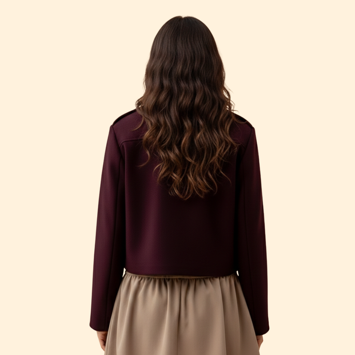 Women’s Gold Button Bomber Jacket
