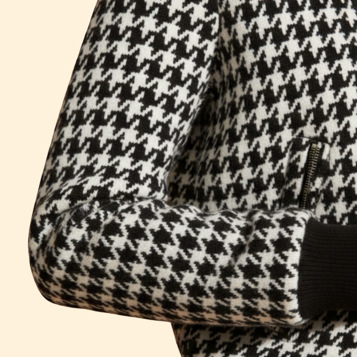 Women’s Houndstooth Bomber Jacket