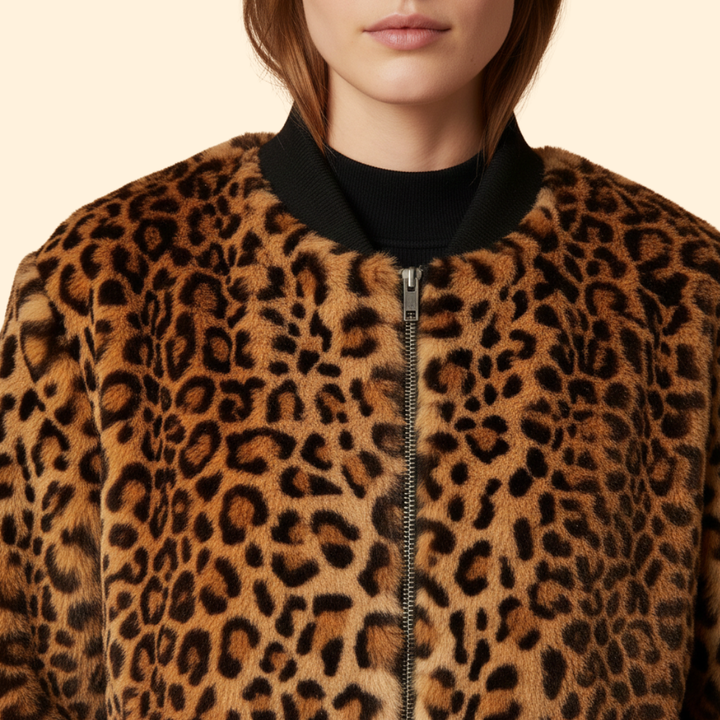 Women’s Leopard Bomber Jacket