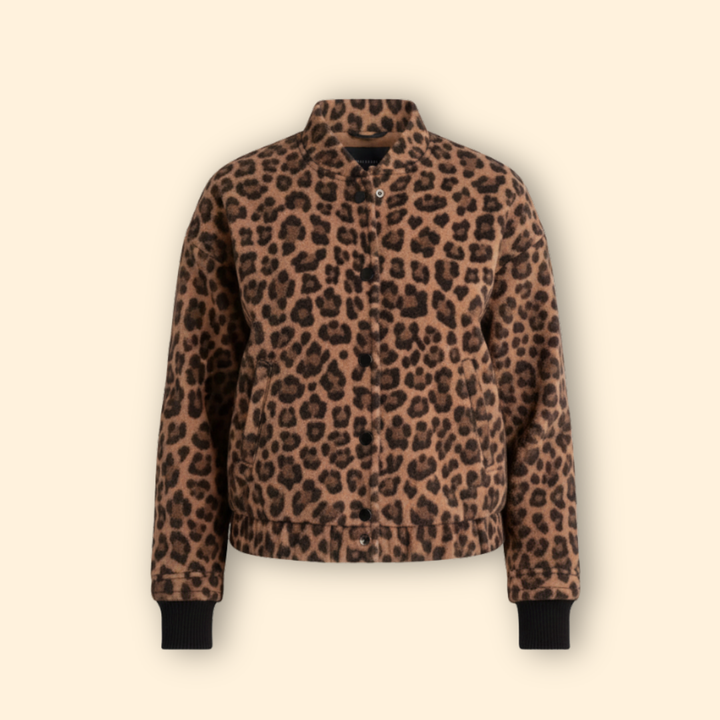 Women’s Leopard Bomber Jacket