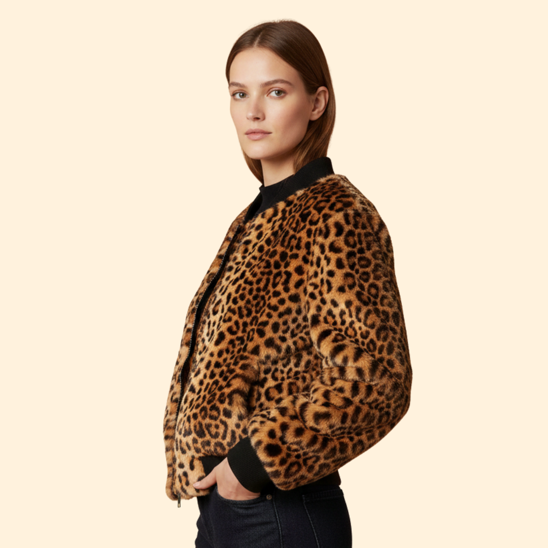 Women’s Leopard Bomber Jacket