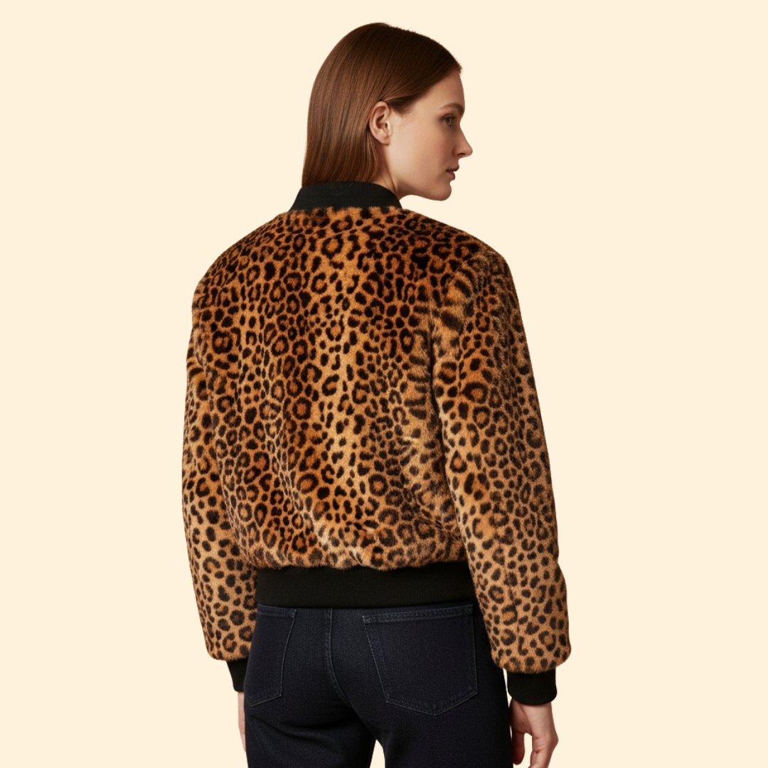 Women’s Leopard Bomber Jacket