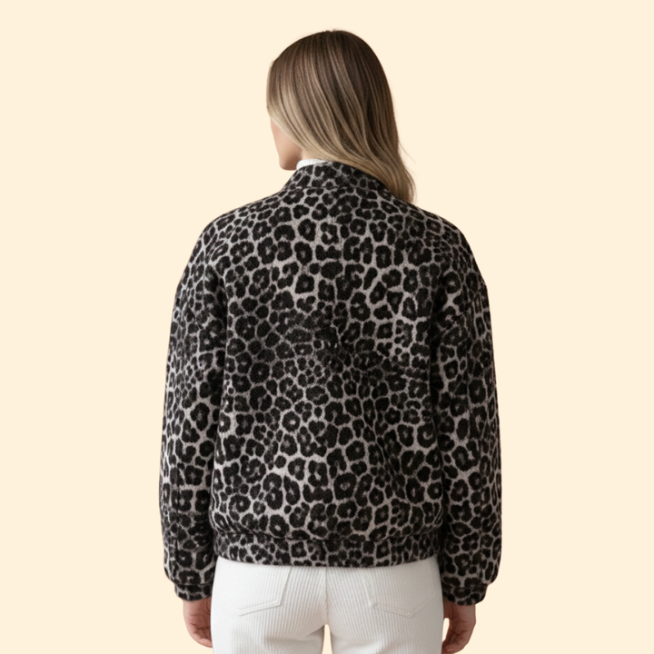 Women’s Leopard Print Bomber Jacket