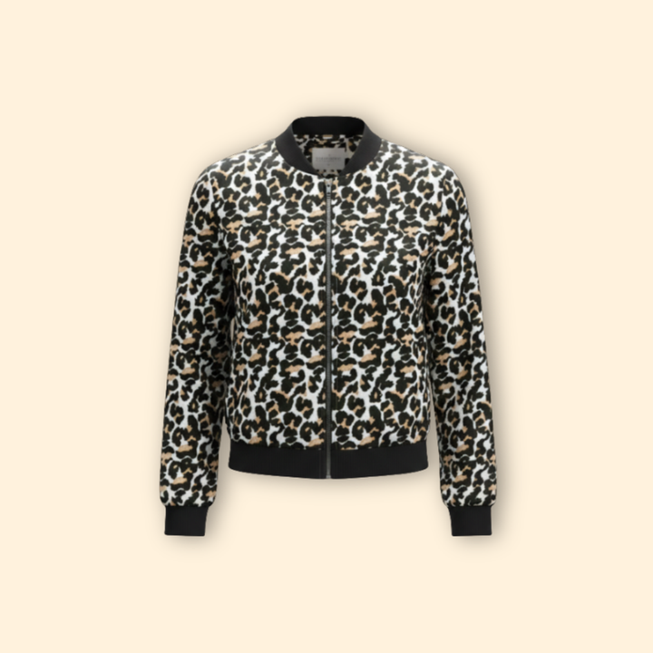 Women’s Leopard Print Bomber Jacket