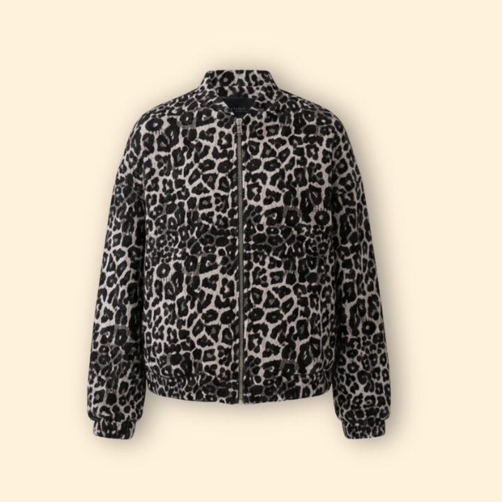 Women’s Leopard Print Bomber Jacket