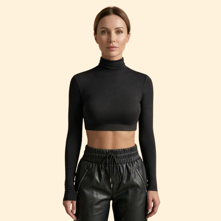 Women's Long Sleeve Crop Top