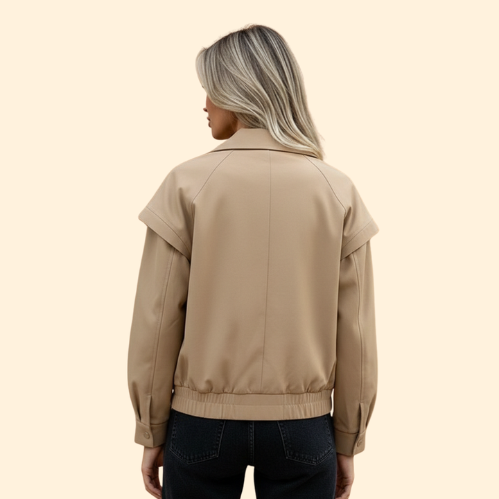 Women’s Modern Lapel Bomber Jacket