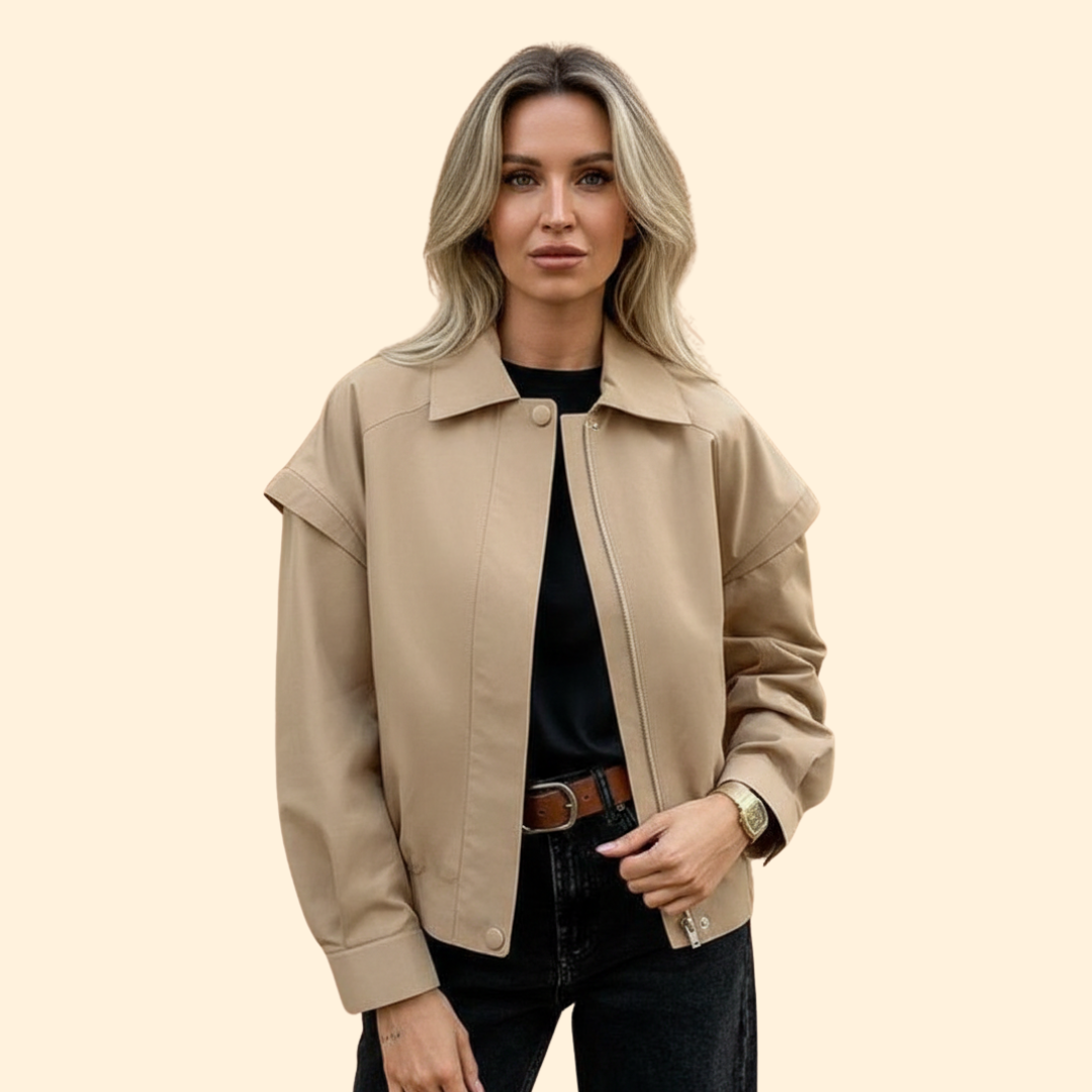 Women’s Modern Lapel Bomber Jacket