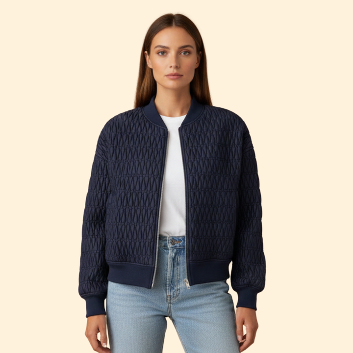 Women’s Modern Quilted Bomber Jacket