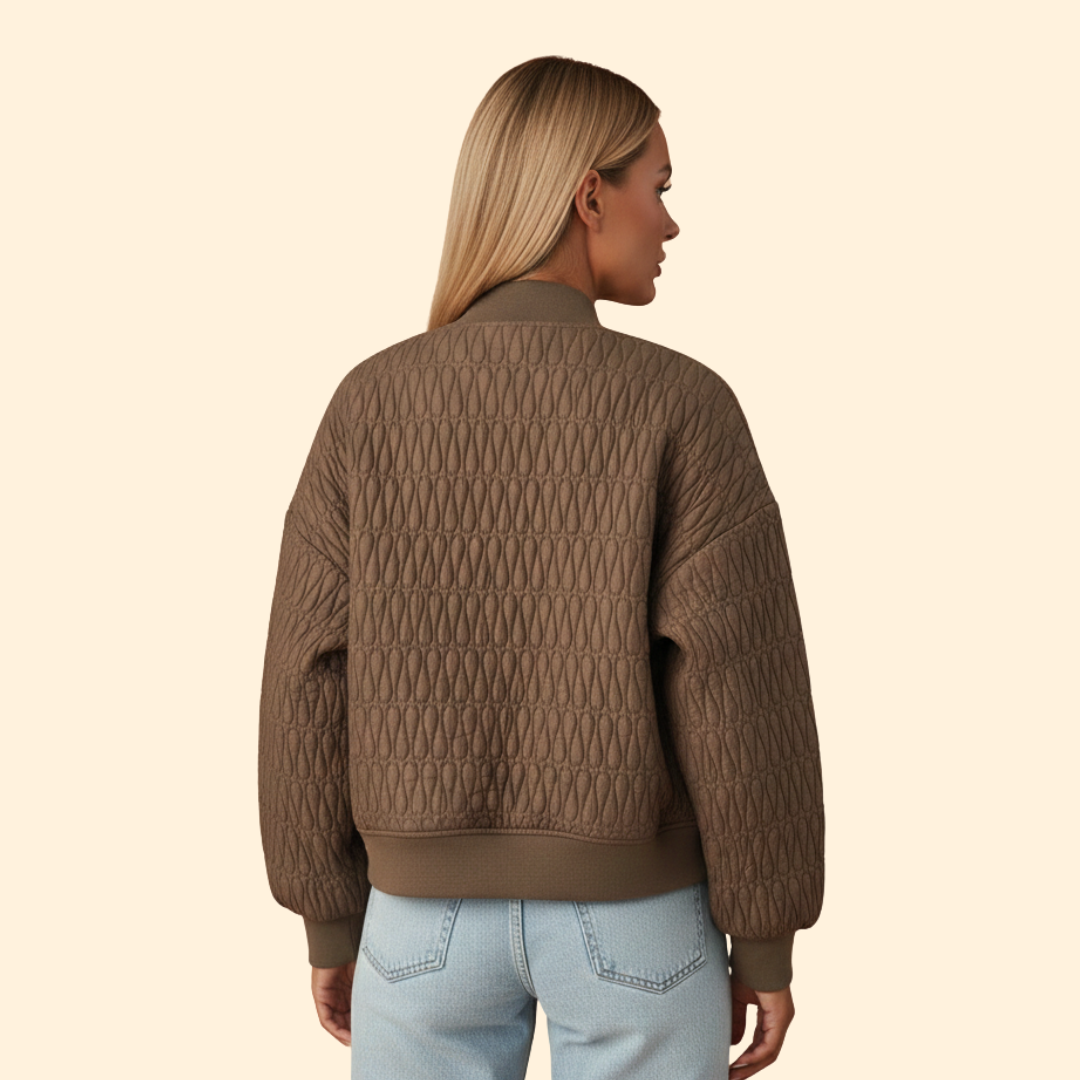 Women’s Modern Quilted Bomber Jacket