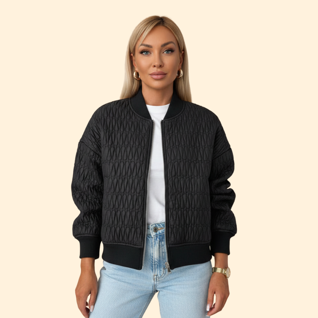 Women’s Modern Quilted Bomber Jacket