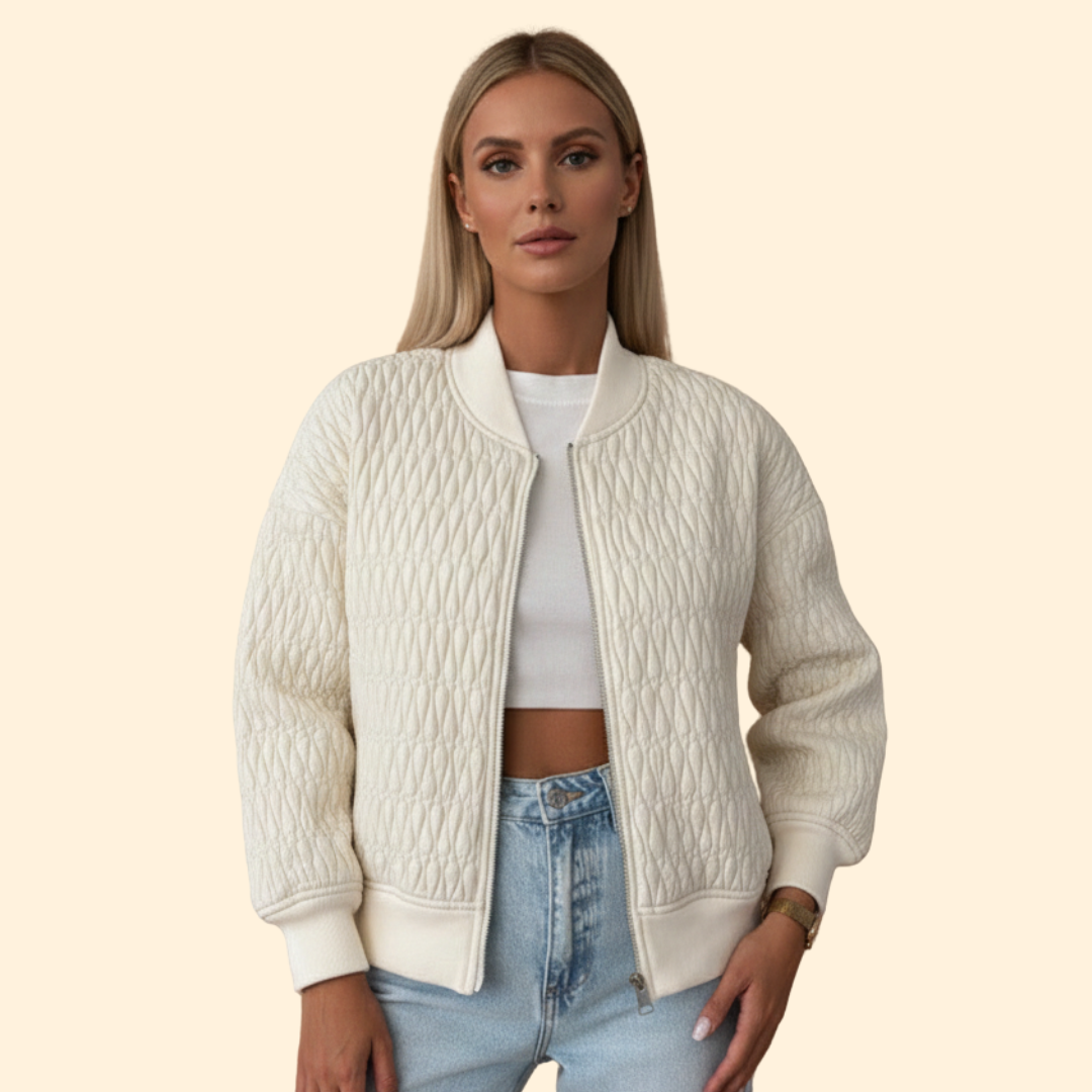 Women’s Modern Quilted Bomber Jacket