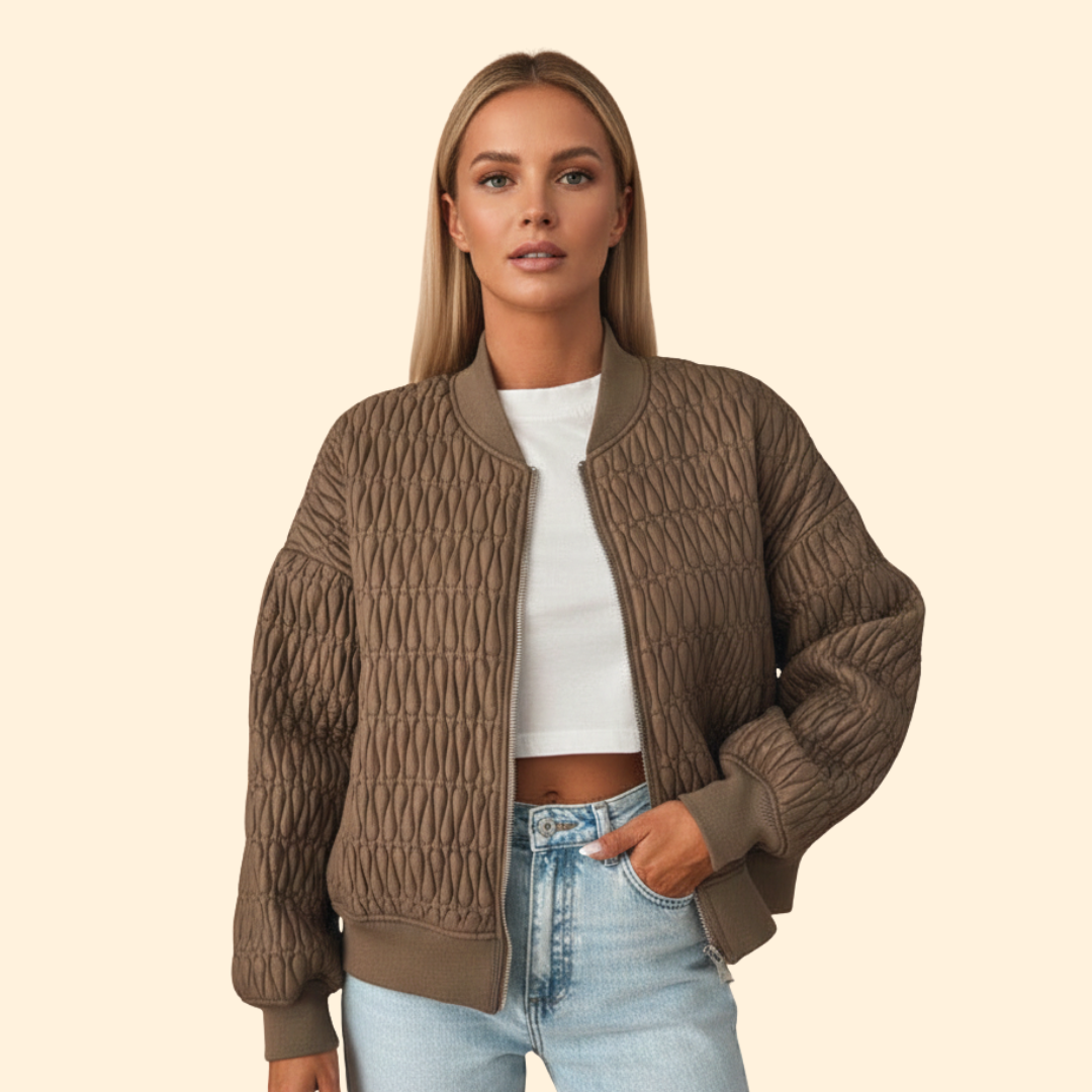 Women’s Modern Quilted Bomber Jacket