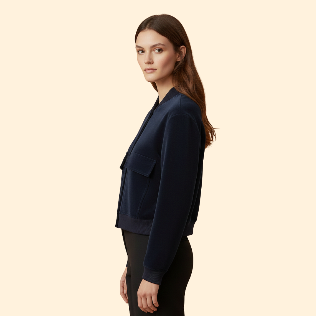 Women’s Modern Velvet Bomber Jacket