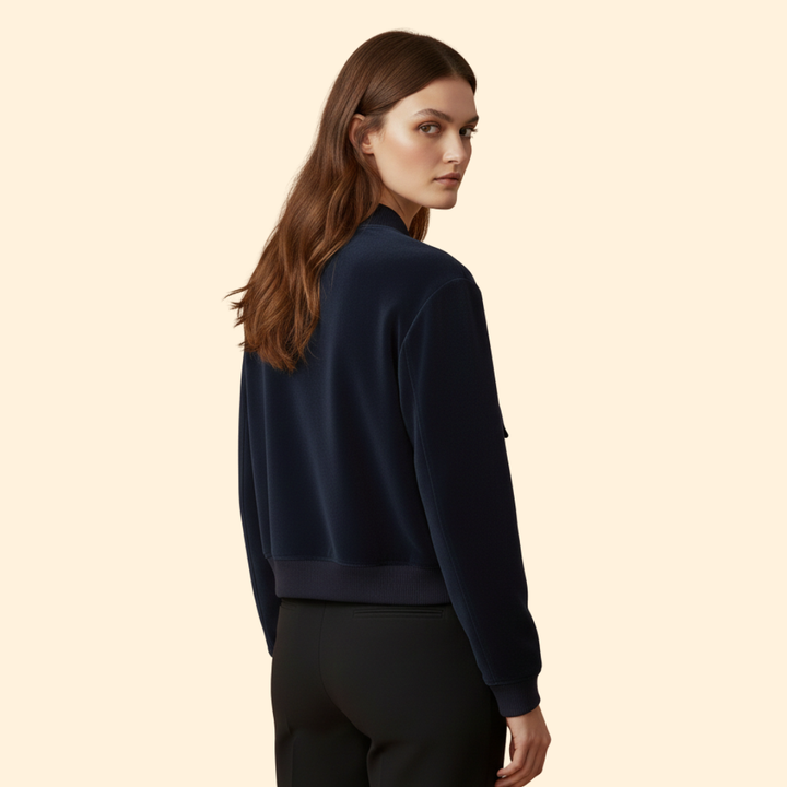 Women’s Modern Velvet Bomber Jacket