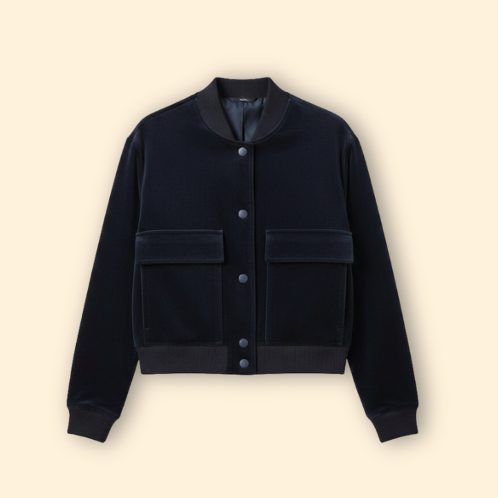 Women’s Modern Velvet Bomber Jacket