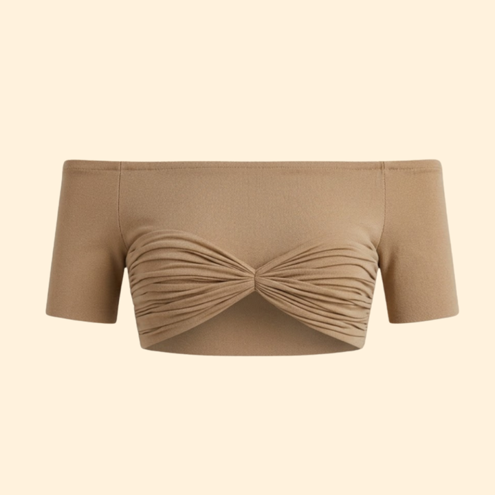 Women's Off-Shoulder Twist Crop Top