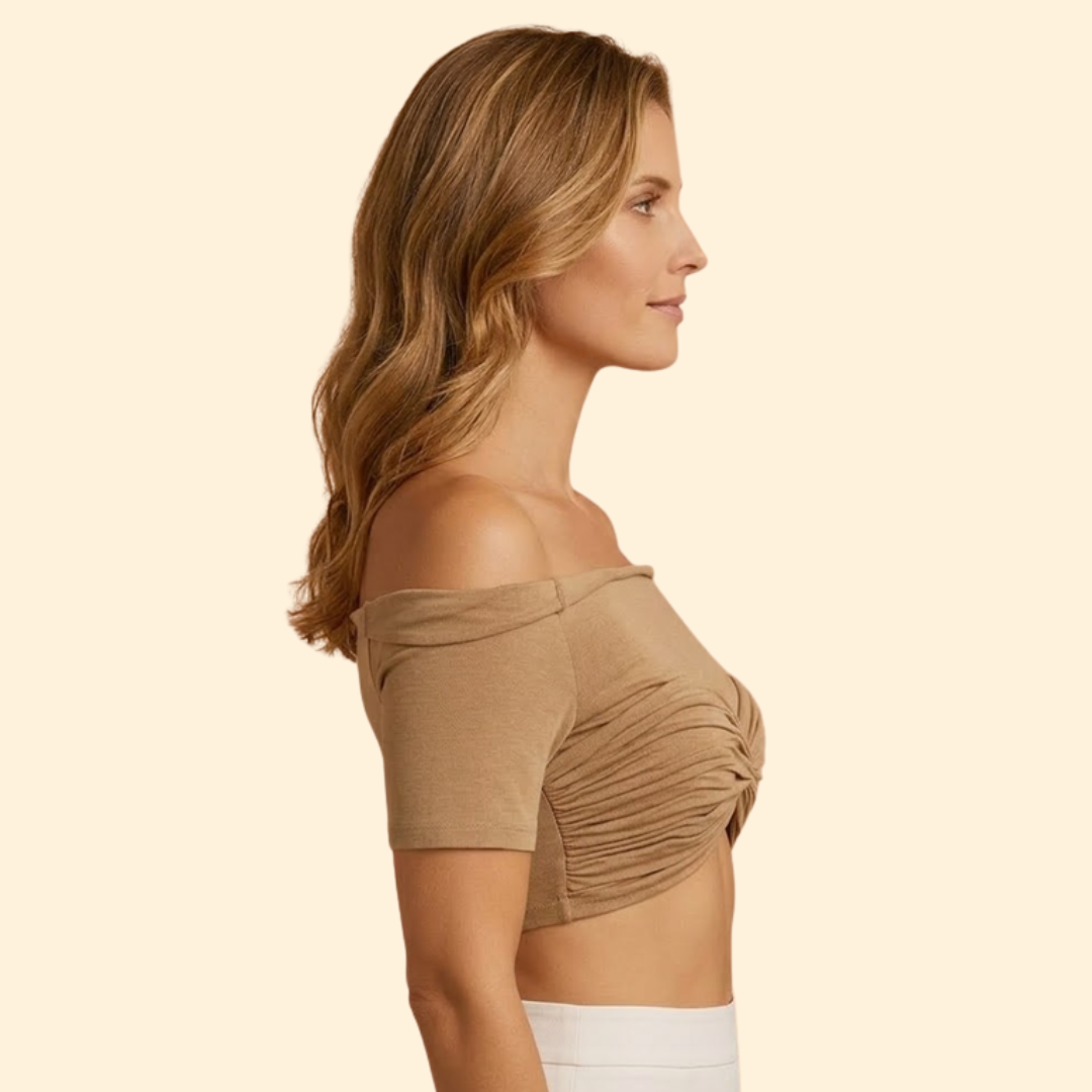 Women's Off-Shoulder Twist Crop Top