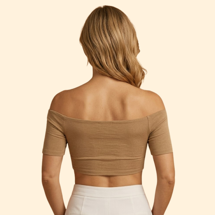 Women's Off-Shoulder Twist Crop Top