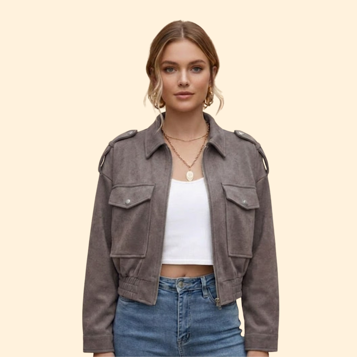 Women’s Patch Pocket Bomber Jacket