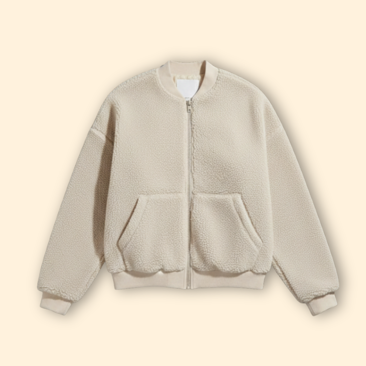 Women’s Plain Fleece Bomber Jacket