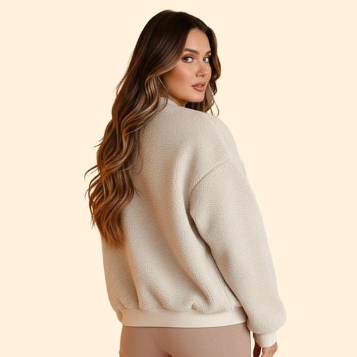 Women’s Plain Fleece Bomber Jacket