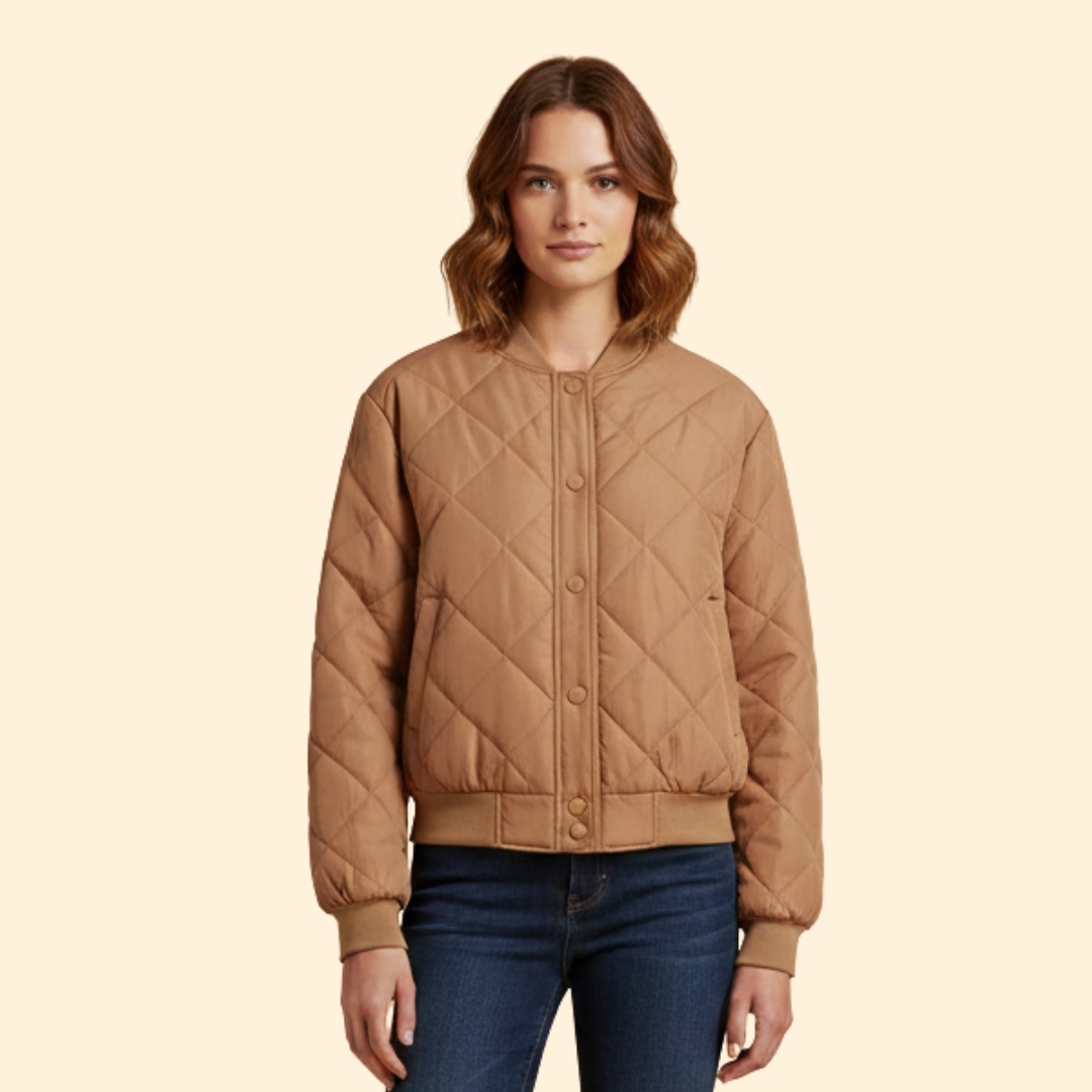 Women's Quilted Bomber Jacket