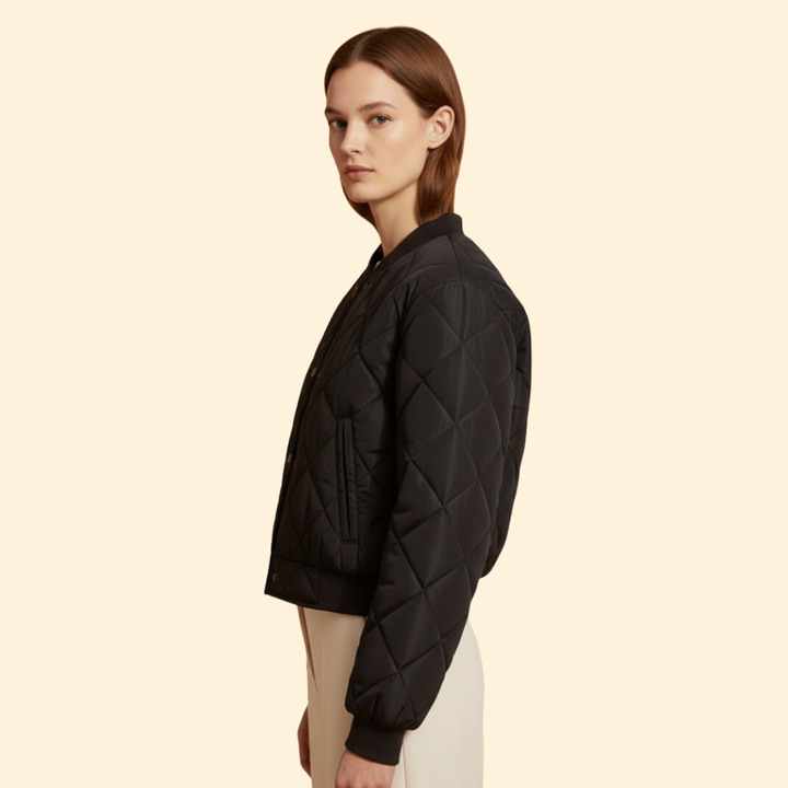 Women's Quilted Bomber Jacket