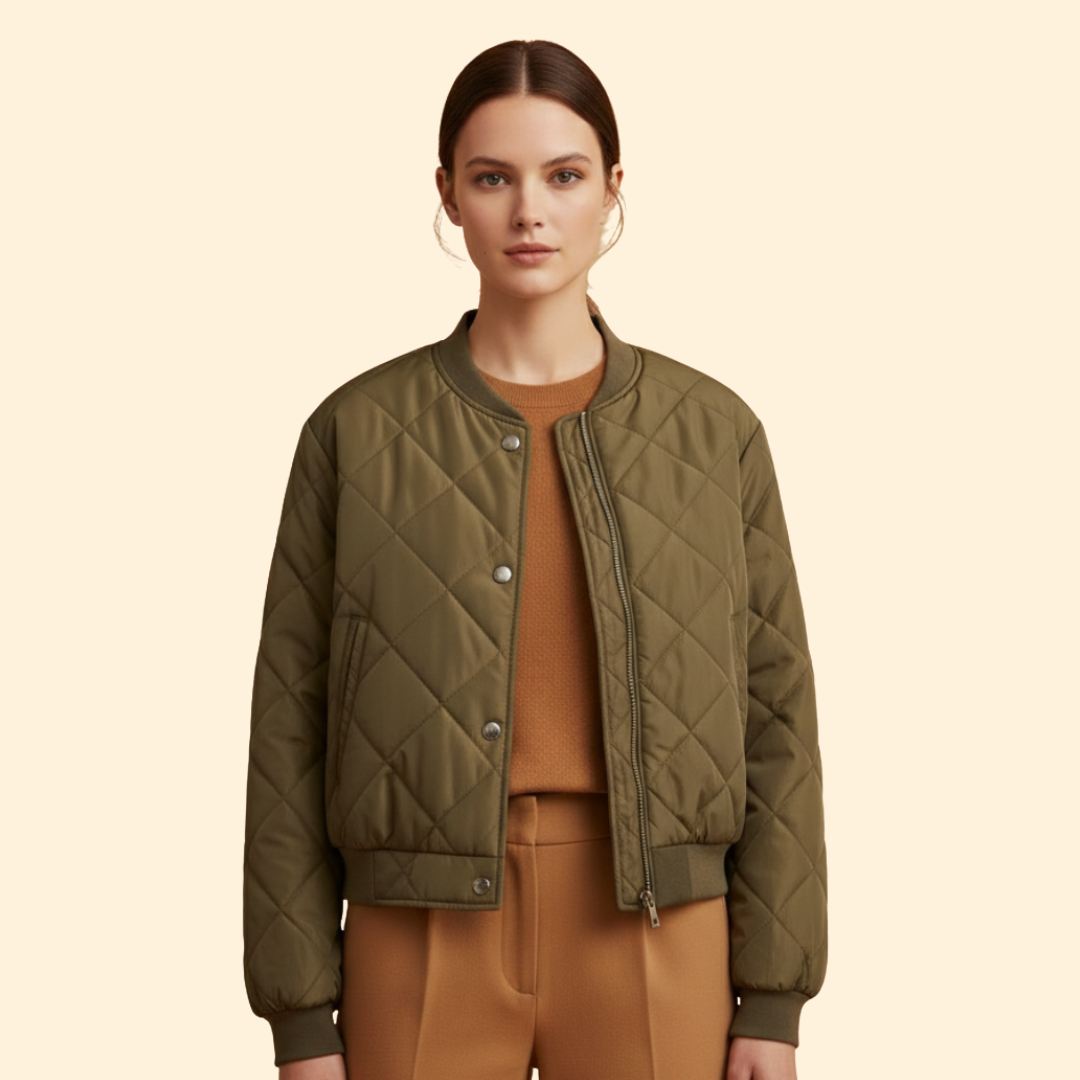 Women's Quilted Bomber Jacket