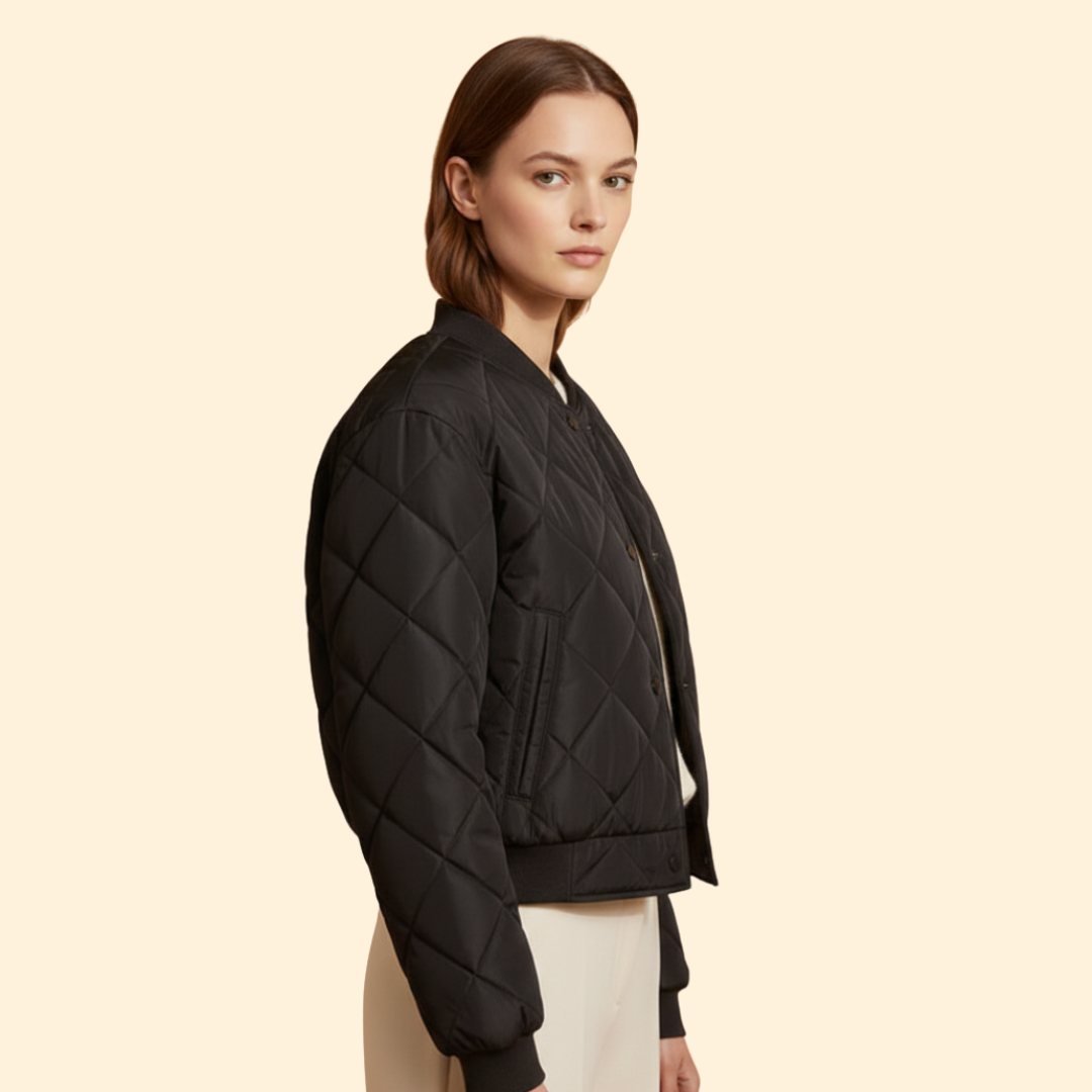 Women's Quilted Bomber Jacket