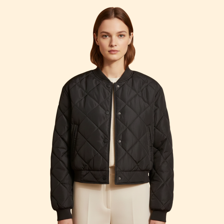 Women's Quilted Bomber Jacket