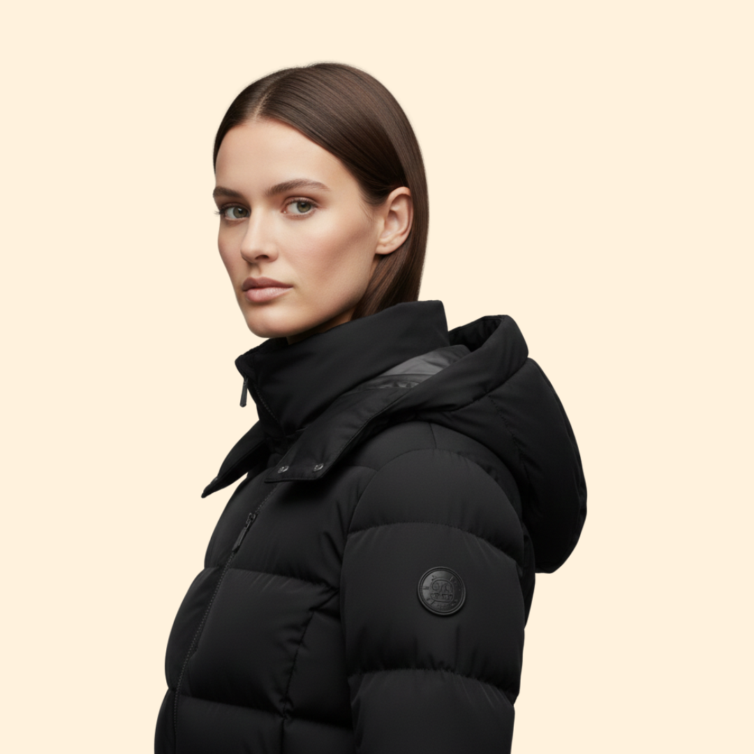 Women’s Quilted Jacket High Collar Shape