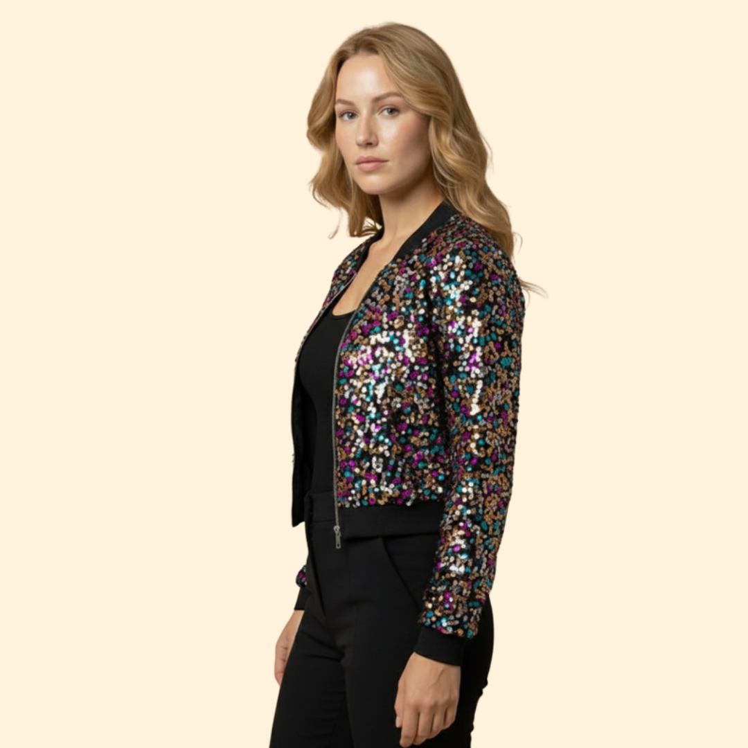 Women’s Sequin Bomber Jacket
