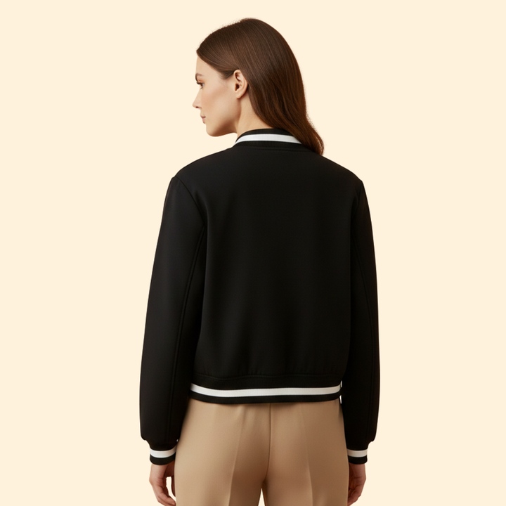 Women's Snap Button Bomber Jacket