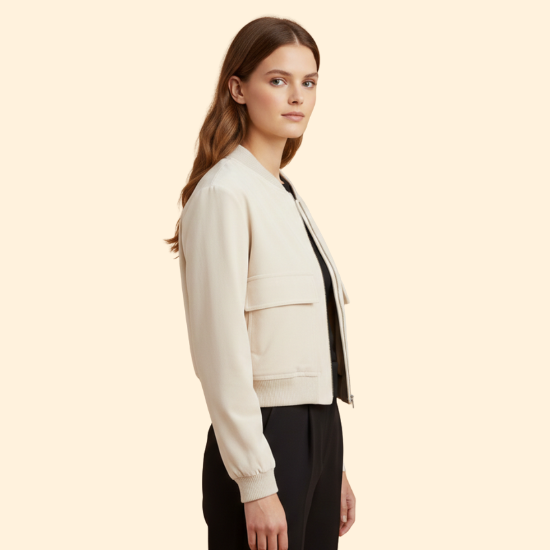 Women’s Soft Velvet Bomber Jacket