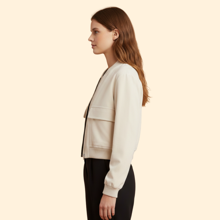 Women’s Soft Velvet Bomber Jacket
