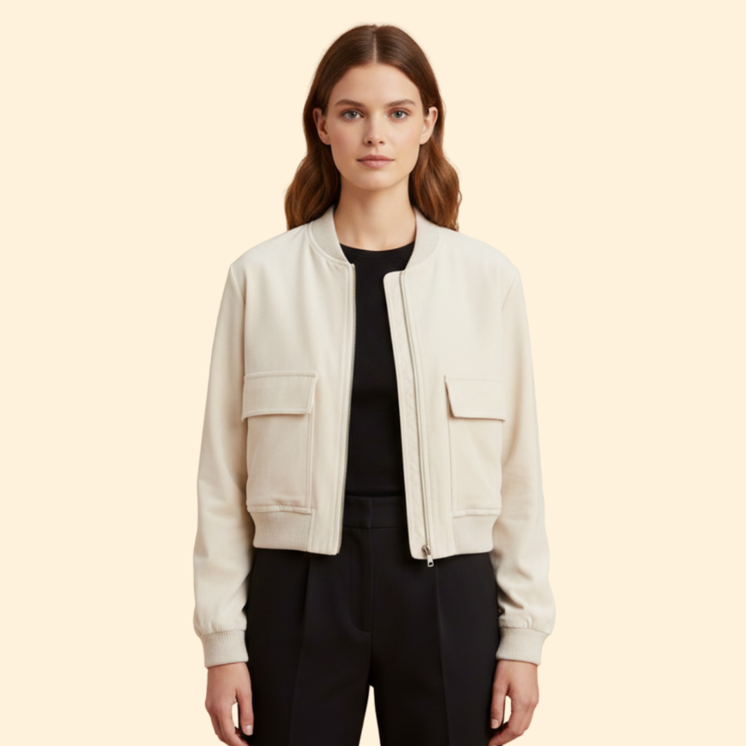 Women’s Soft Velvet Bomber Jacket