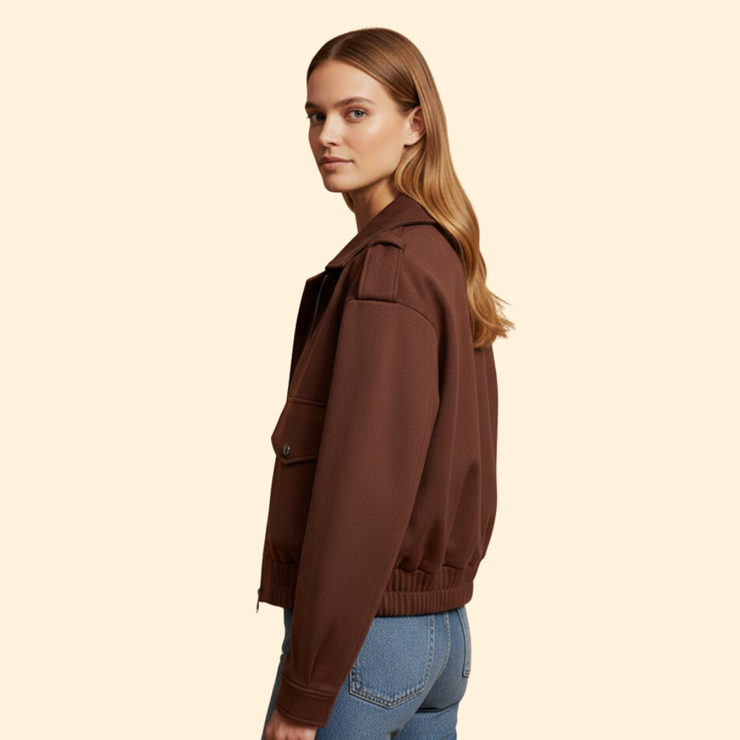 Women's Suede Bomber Jacket
