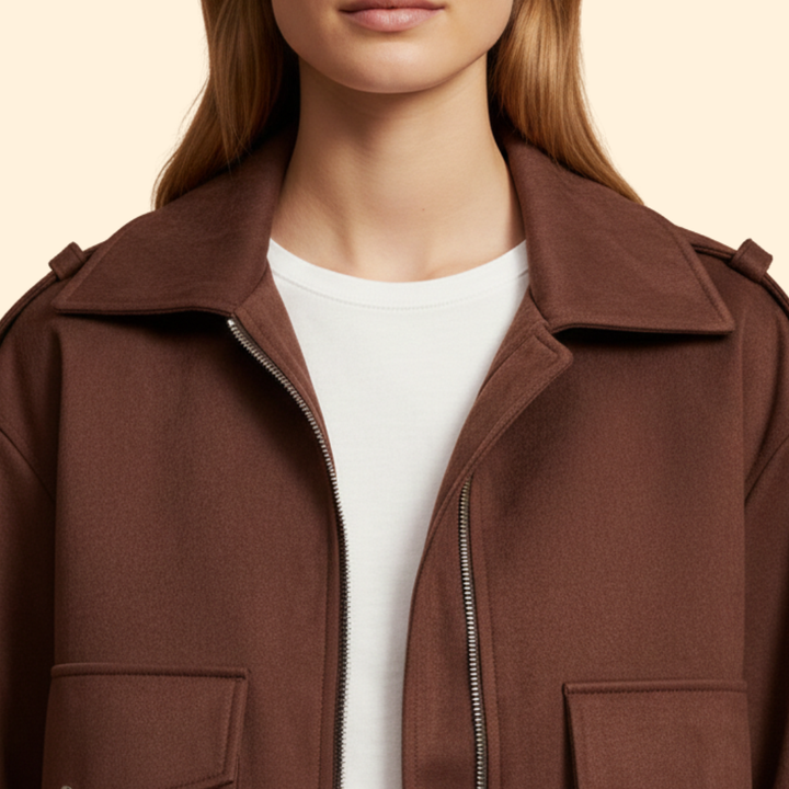 Women's Suede Bomber Jacket