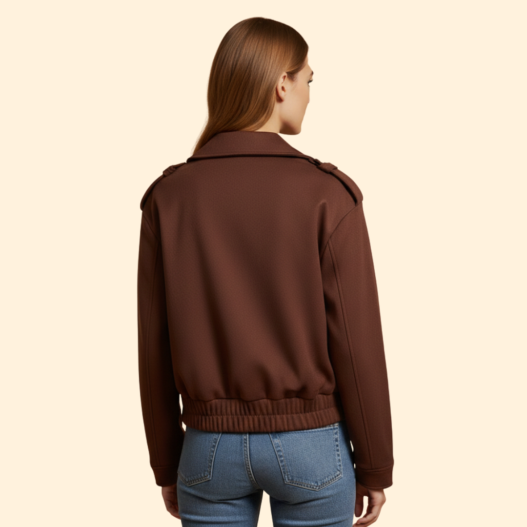 Women's Suede Bomber Jacket