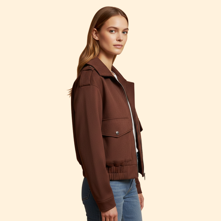 Women's Suede Bomber Jacket