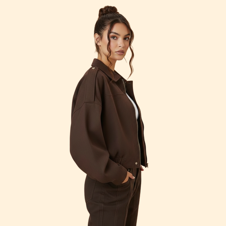 Women’s Suede Bomber Jacket