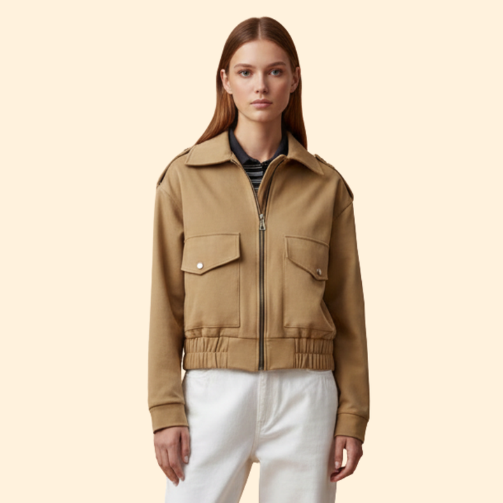 Women's Suede Bomber Jacket