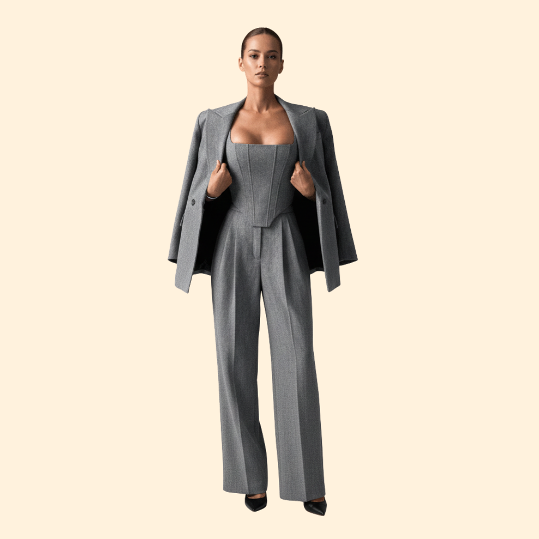 Women’s Trouser Suit with Corset Blazer