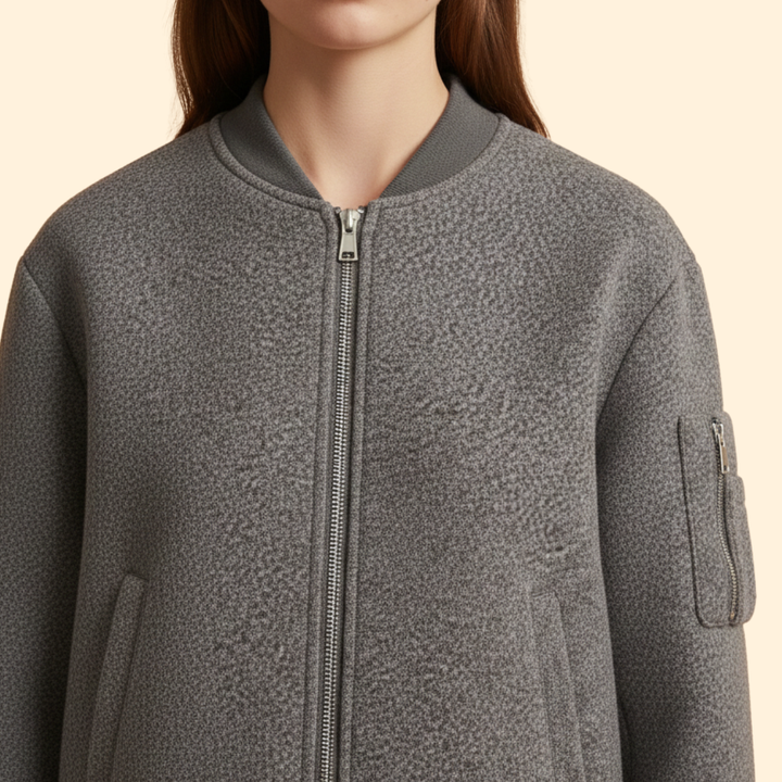 Women’s Wool Blend Bomber Jacket