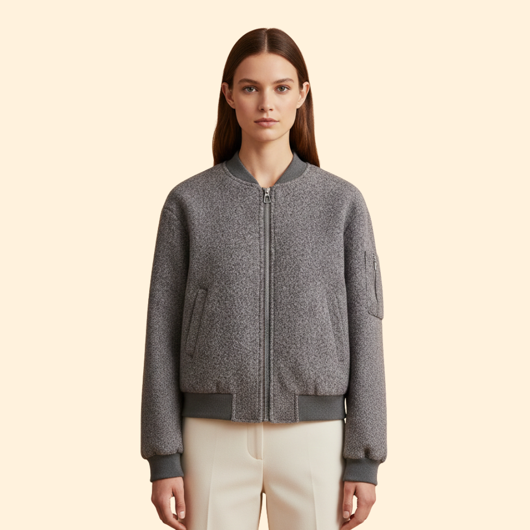 Women’s Wool Blend Bomber Jacket
