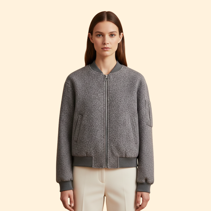 Women’s Wool Blend Bomber Jacket