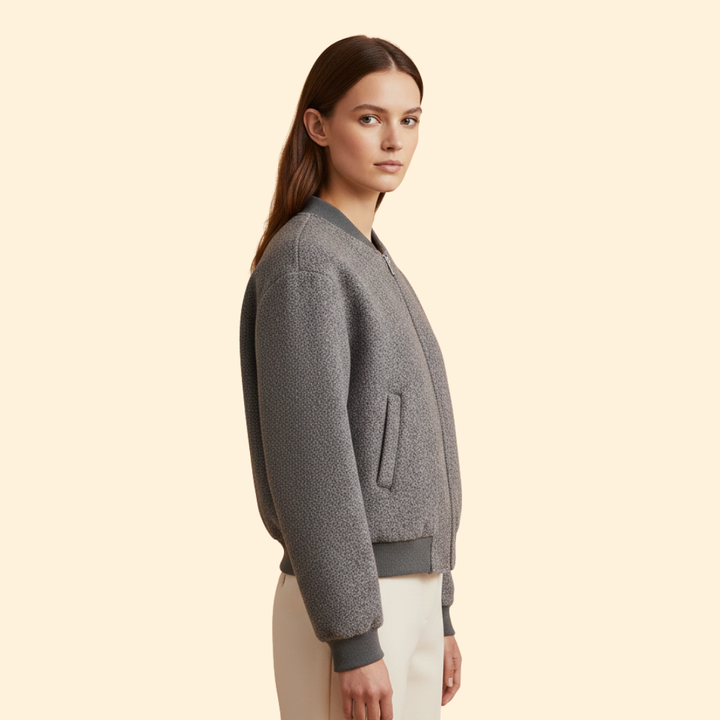 Women’s Wool Blend Bomber Jacket